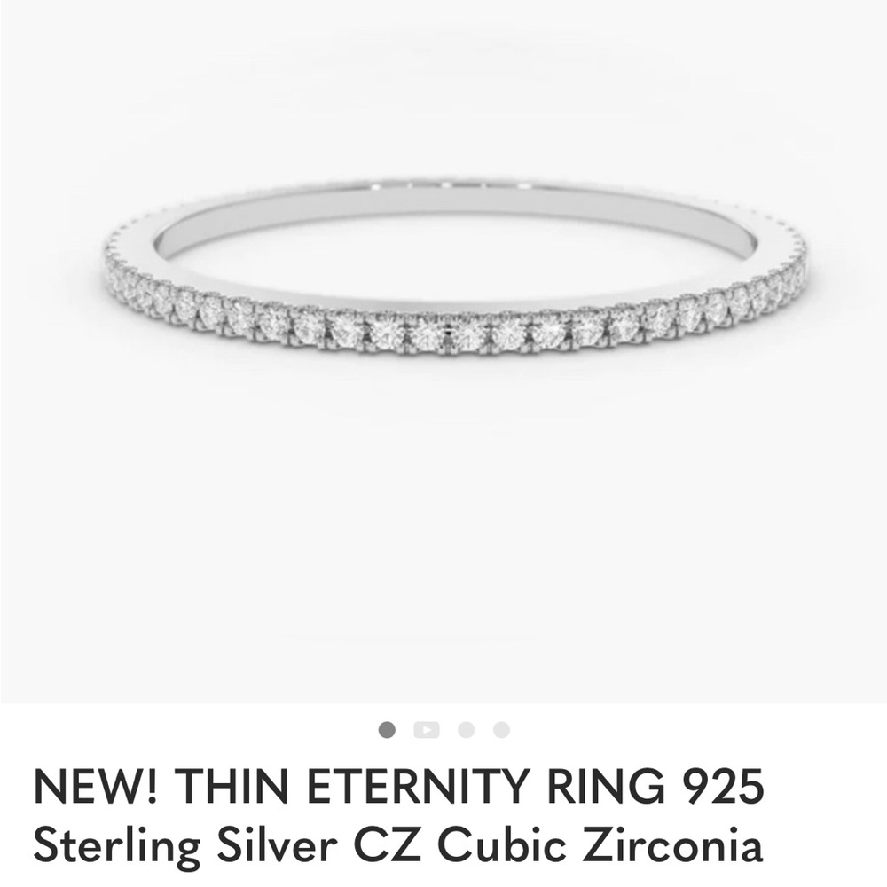 Sterling Silver CZ Eternity Ring